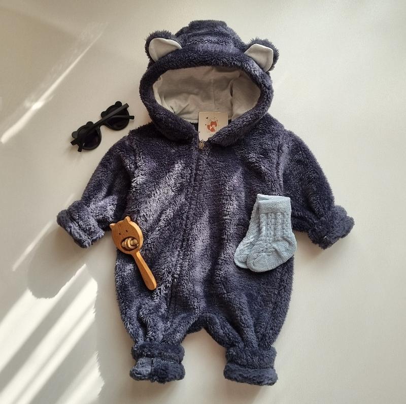 سرهمی تدی پشمی ذغالی 🐻 کد ۳۳۰۰