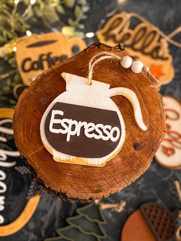 آویز چوبی اسپرسو