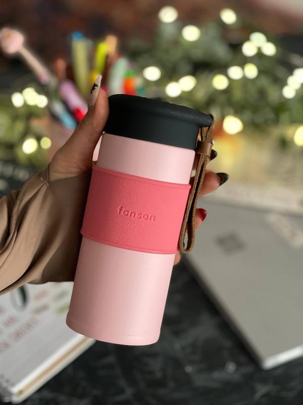 تراول ماگ فنسون کوچک صورتی