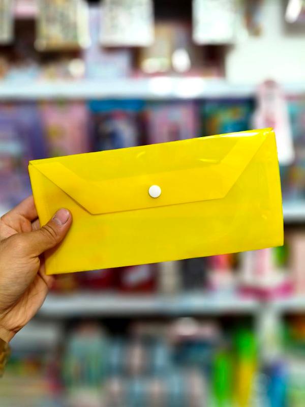 پوشه طلقی دکمه دار سایز ملخی