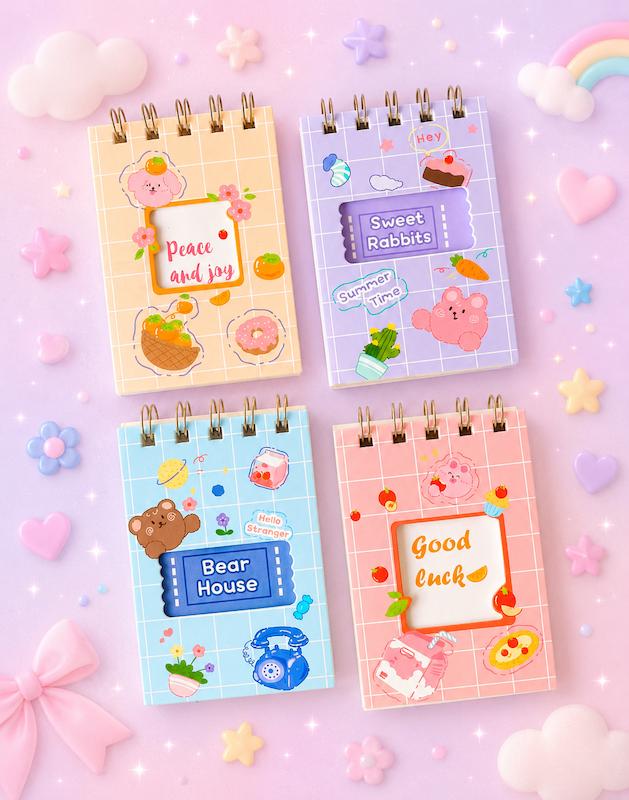 دفترچه یادداشت خرس و خوراکی 80 برگ 🐻🍩