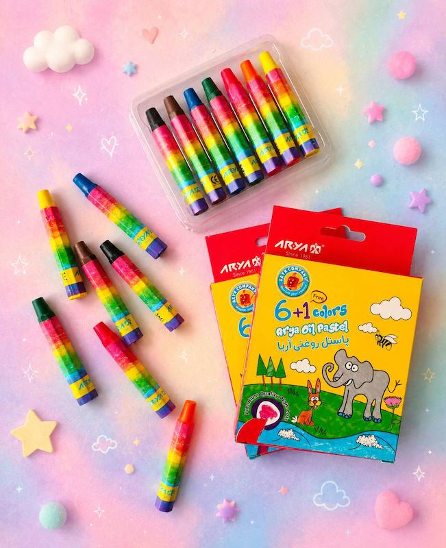 پاستل ۷ رنگ آریا🖍️