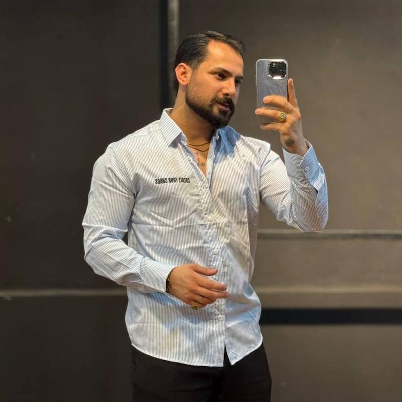 پیراهن راه راه چاپی