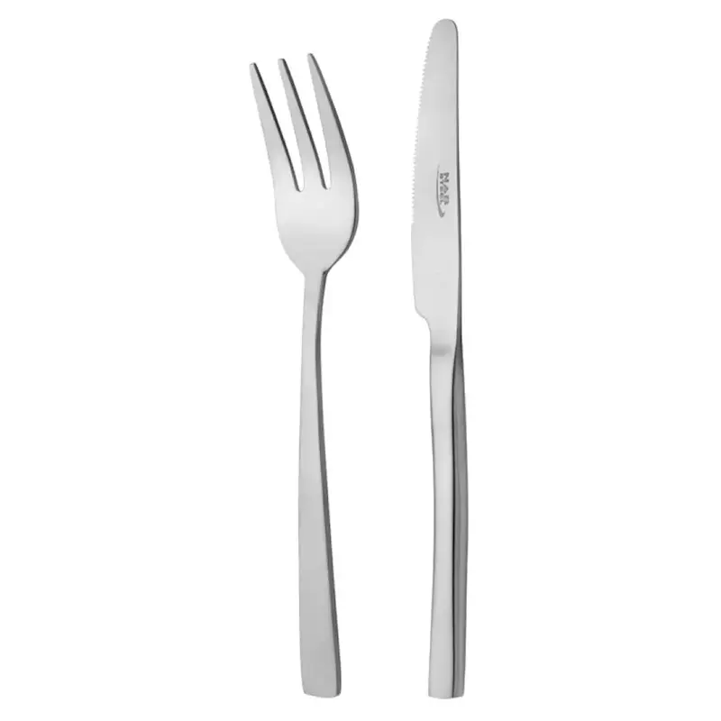  چاقو و چنگال دسر ناب‌استیل مدل فلورانس