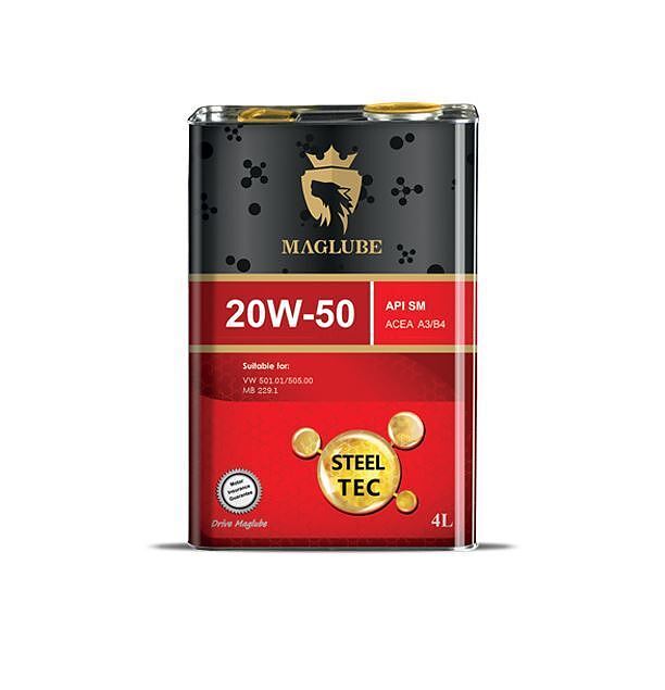 مگلوب استیل تک 20W50 SM چهار لیتری