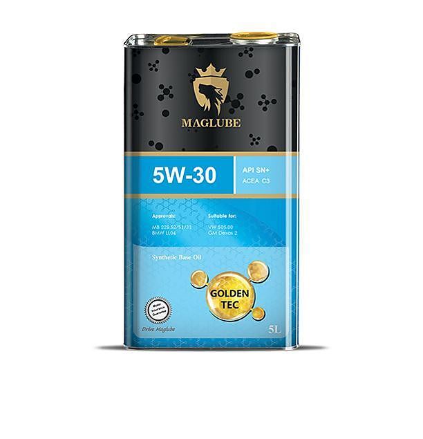 روغن موتور مگلوب گلدن تک 5W30 SN Plus پنج لیتری فلزی