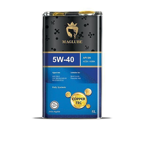 روغن موتور مگلوب کوپر تک 5W40 SN فلزی پنج لیتری