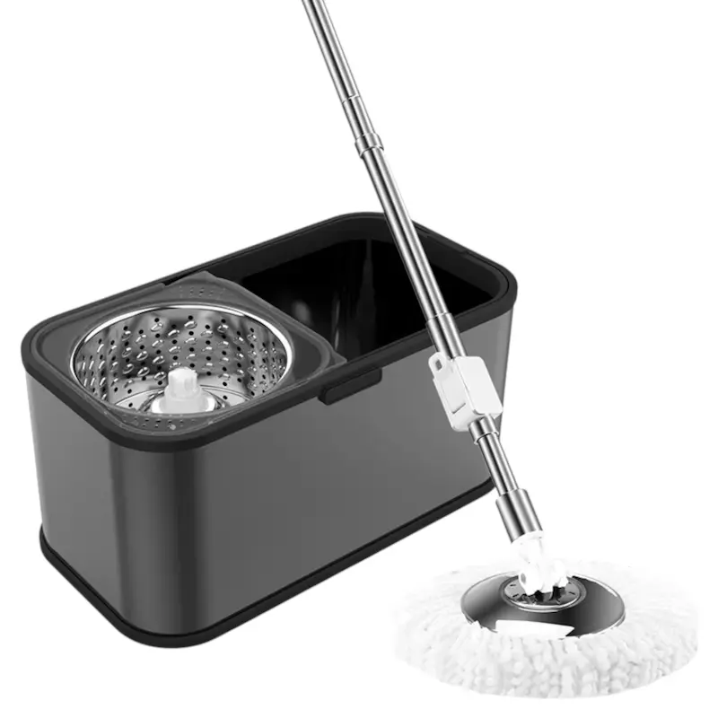 ست سطل و تی چرخشی استیل WSکد SS20