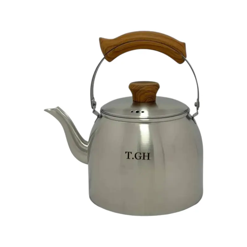 کتری استیل مات  لوله دار قیطاسی مدل تابناک 30707 ظرفیت 3 لیتر استیل 