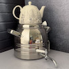 کتری و قوری شیر دار قیطاسی مدل تابناک کد7960_استیل براق 6 لیتری و کف چدن