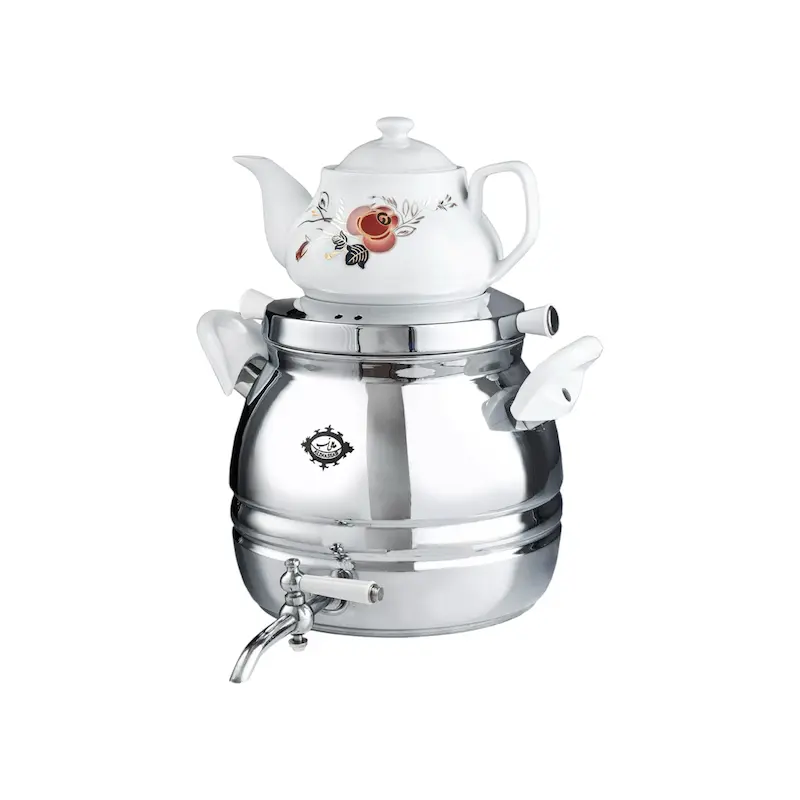 کتری و قوری شیر دار عالی نسب مدل پرنیان 5/5 لیتری