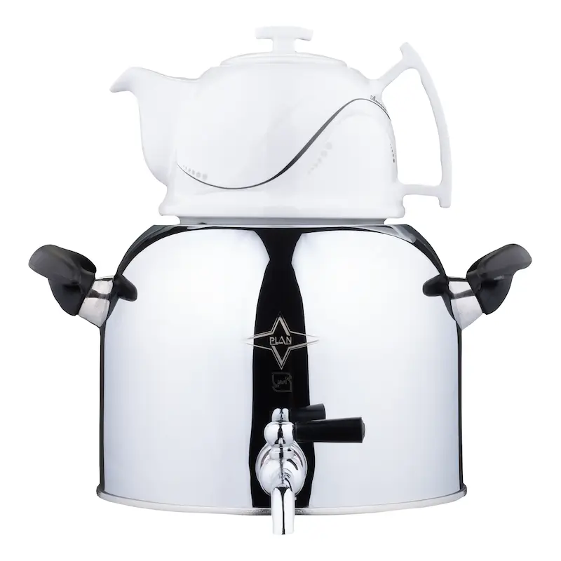 ست کتری و قوری پلان مدل 5180 ظرفیت ۴ لیتر با قوری چینی