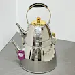 کتری قوری استیل Nicolo نیکولو دسته بالا براق کد 3220_3 لیتری در سه رنگ نقره ای و طلایی و مسی
