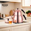 کتری قوری  استیل نیکولو NICOLO براق دسته باکالیت مشکی کد 3240 _در سه رنگ نقره ای و مسی و طلایی