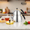 کتری قوری  استیل نیکولو NICOLO براق دسته باکالیت مشکی کد 3240 _در سه رنگ نقره ای و مسی و طلایی