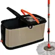 سطل و تی LT_512SS استیل دو مخزنه همراه با دو پد_تی تلسکوپی و چرخشی 180درجه_خارجی