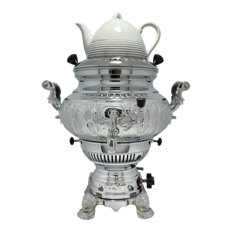 سماور گازی با قوری چینی سیلور مدل 508