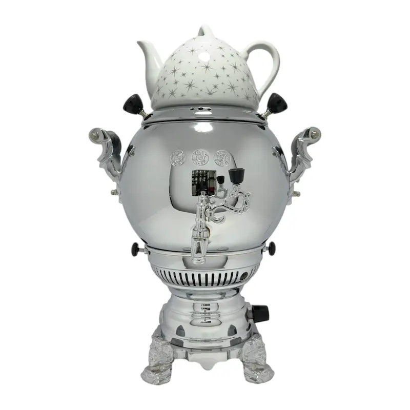 سماور گازی با قوری چینی سیلور مدل 518