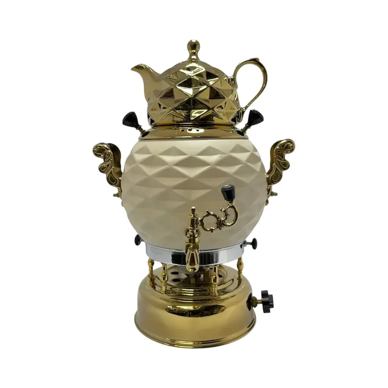 سماور گازی با قوری چینی سیلور مدل 520