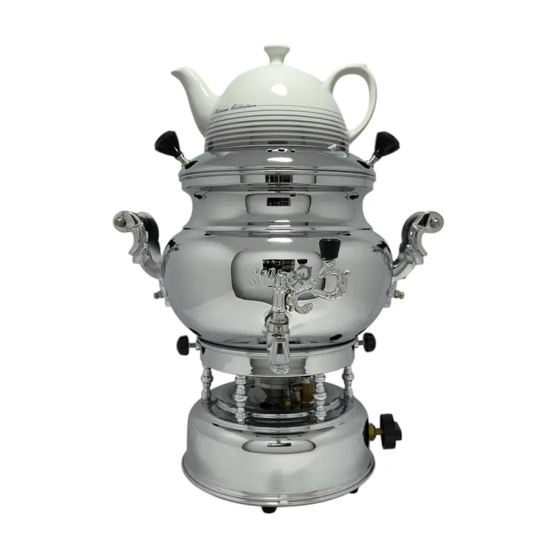 سماور گازی با قوری چینی سیلور مدل 524