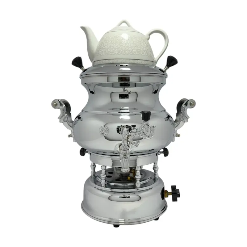 سماور گازی با قوری چینی سیلور مدل 532