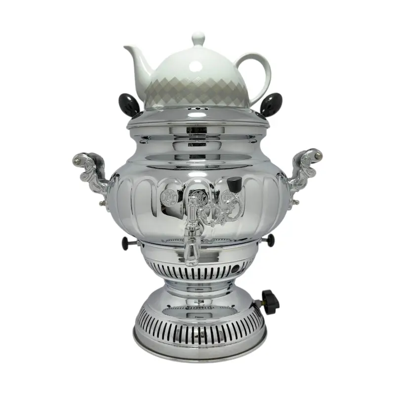 سماور گازی با قوری چینی سیلور مدل 550