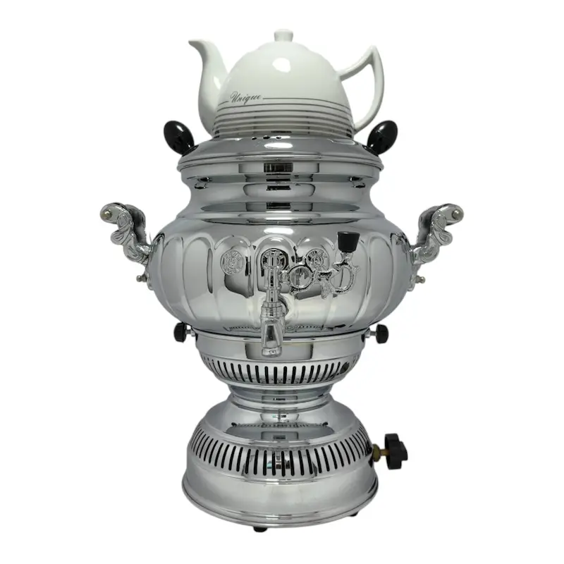 سماور گازی با قوری چینی سیلور مدل 550T