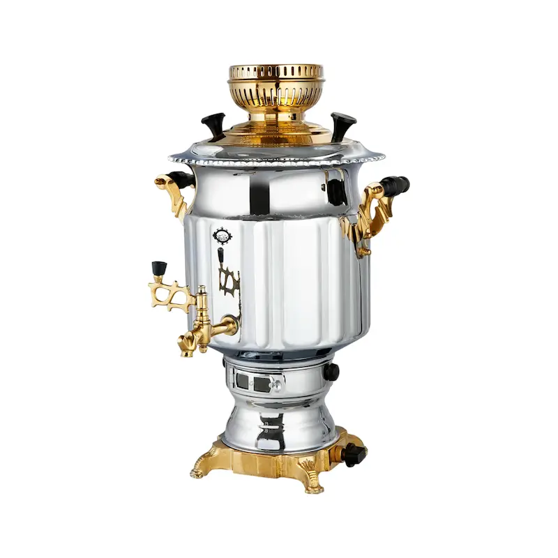 سماور گازی عالی نسب مدل آتریس نفیس طلائی