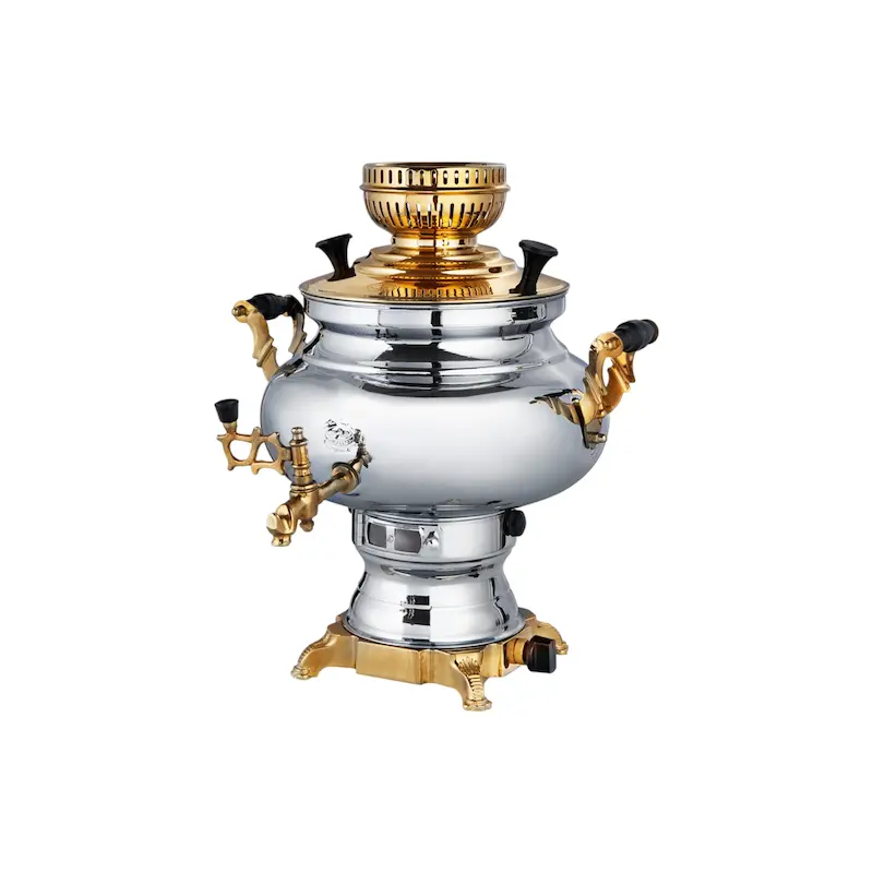 سماور گازی عالی نسب مدل سیمینه نفیس طلائی