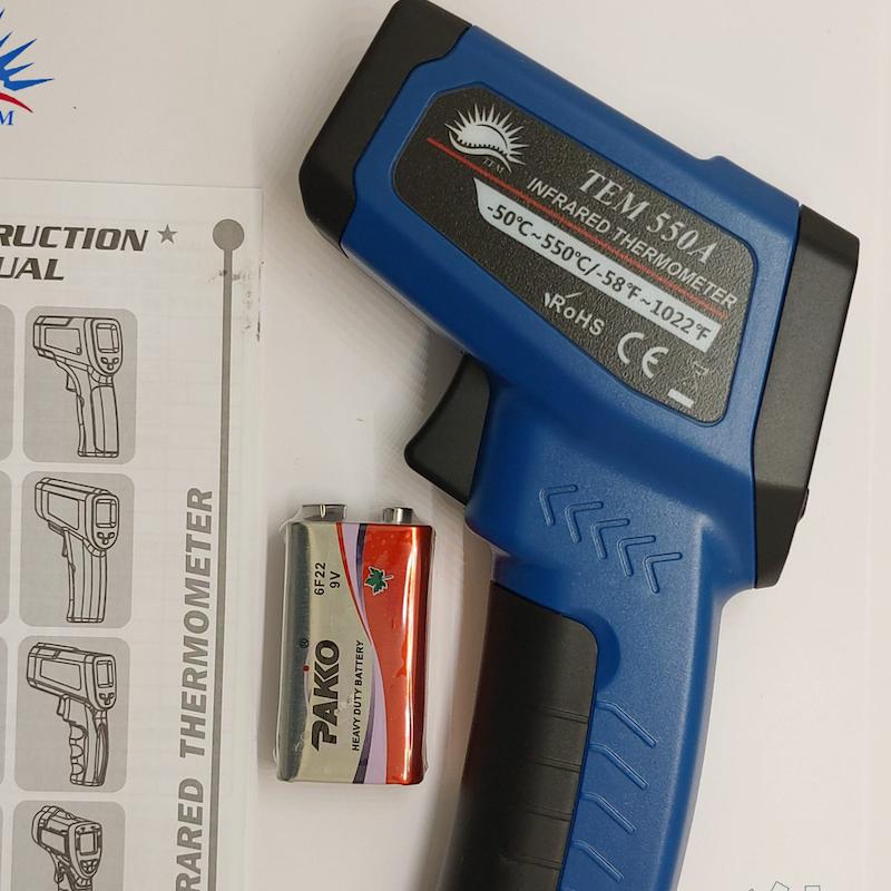 دماسنج غیر تماسی صفحه رنگی مدل TEM-550A