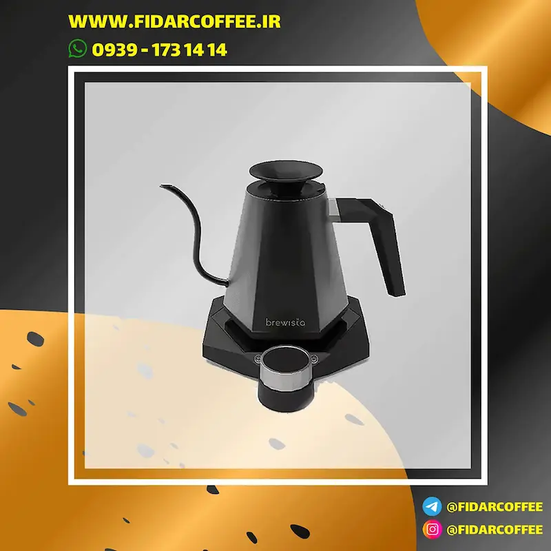 کتل بروئیستا Series X | کتری برقی گردن غازی با تایمر داخلی و دسته چوبی | فیدارکافی