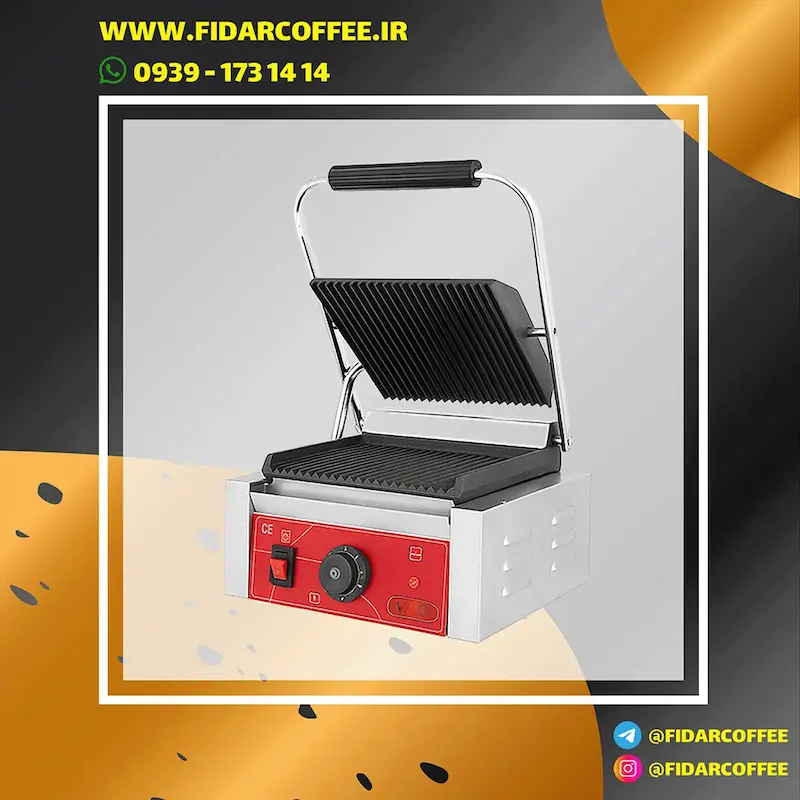 دستگاه پنینی میکروساندویچ‌ساز تک درب ویکتور Victor Single Door Panini Maker| فیدارکافی