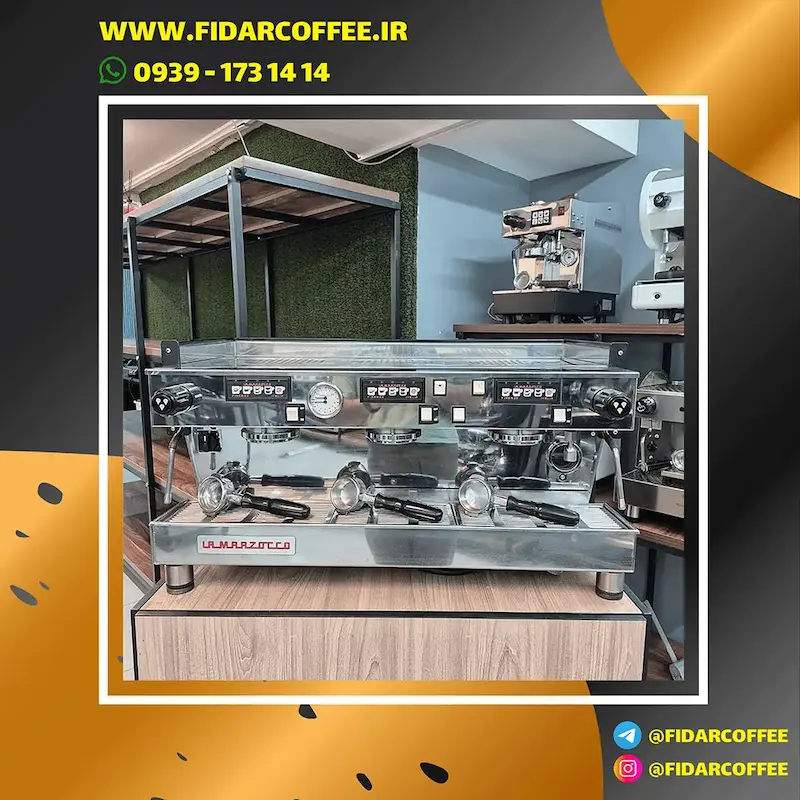 اسپرسوساز لامارزوکو La Marzocco Linea Classic AV سه گروپ – کارکرده سال 2014 🇮🇹☕ | فیدارکافی