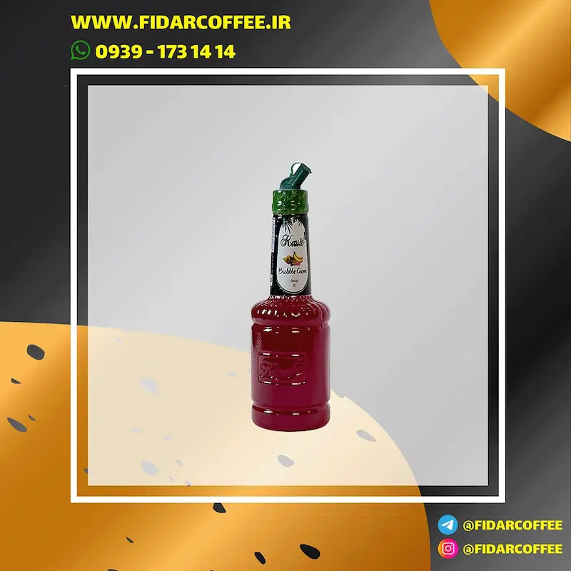 🔹 سیروپ مخلوط میوه‌ها (آدامس) کاسیت (Mixed Fruit Bubblegum Syrup) | 2500 گرم | طعم نوستالژیک و سرگرم‌کننده | فیدارکافی