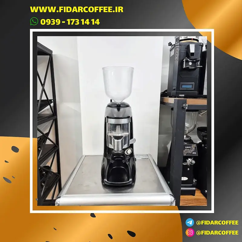 ☕ آسیاب قهوه صنعتی کامپک Compak K6 دوزردار | کارکرده | فیدارکافی