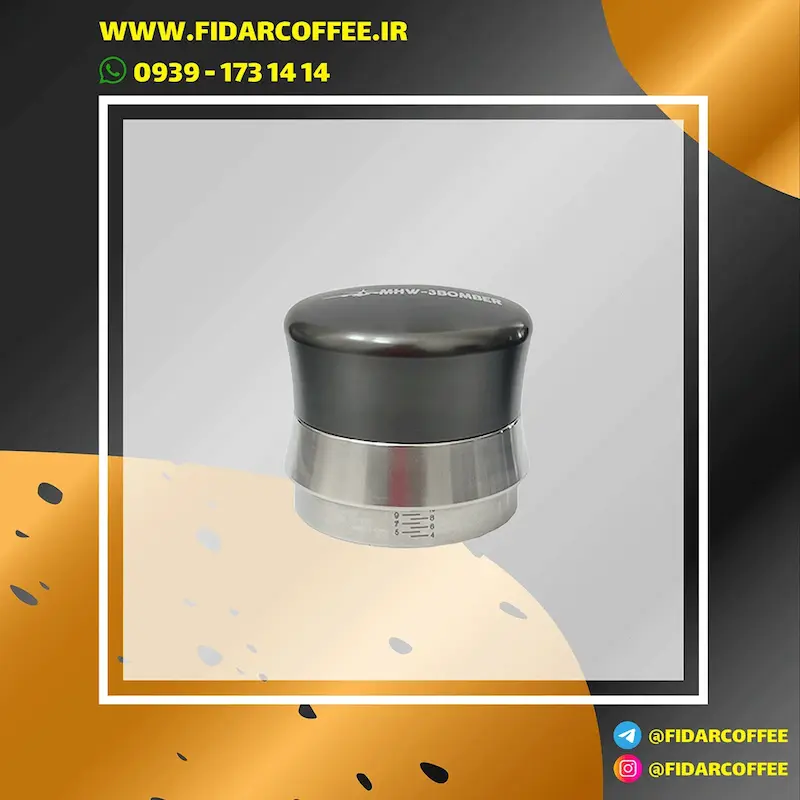 تمپر  شیاردار  قهوه  بمبِر  مدل  Sokudo‑Threaded Macaron | MHW‑3BOMBER 58.35 mm  | فیدارکافی