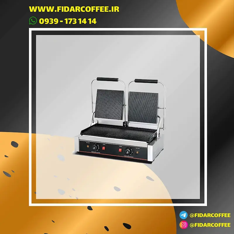 پنینی  میکر  دود رب  جک‌ دار وان‌ شف  OneChef  Double‑Door  Grill Press  | فیدارکافی