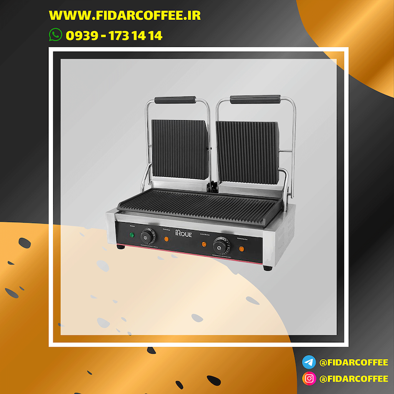 پنینی میکر دو درب جک‌دار یونیک (Unique Double Plate Panini Maker – آکبند) | فیدارکافی