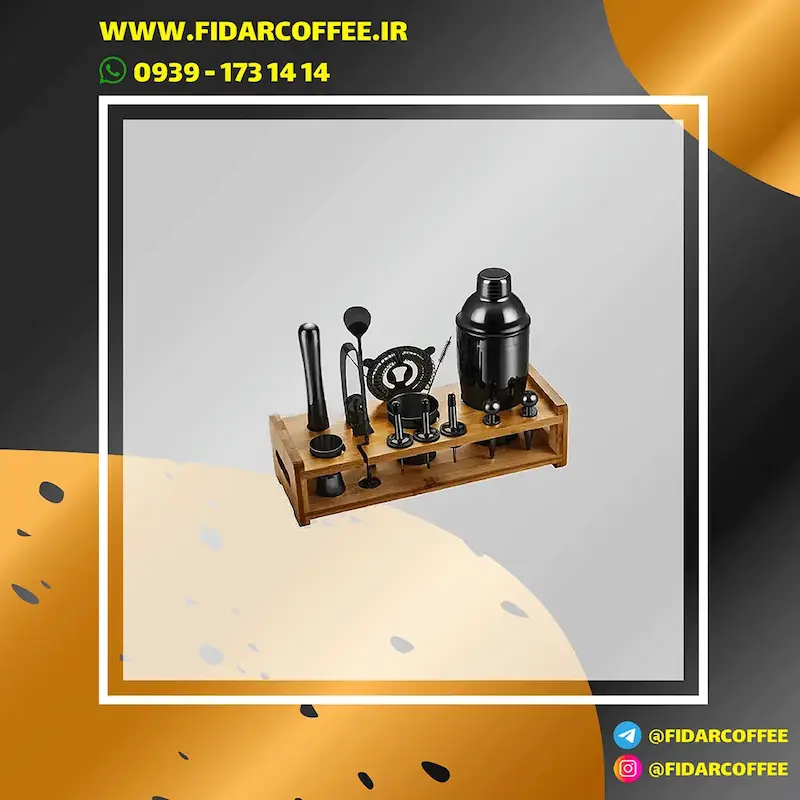 ☕ ست بارسرد ۱۱ تکه مشکی | مناسب برای بارتندری و کافه‌ها  | فیدارکافی