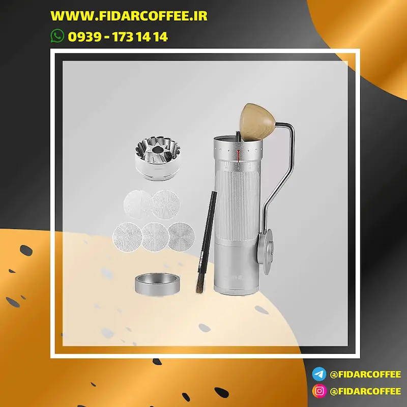 آسیاب دستی بمبر مدل Blade R3 SILVER | تیغه 7 هسته‌ای | فیدارکافی