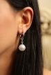 گوشواره حلقه ای آویز مروارید