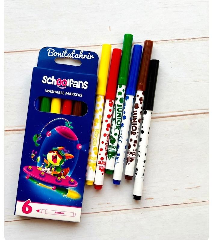 ماژیک ۶ رنگ اسکول فنس