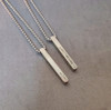 گردنبند مکعب عشق با/بدون حکاکی(زمان ساخت مدل با حکاکی 6_8 روز کاری)