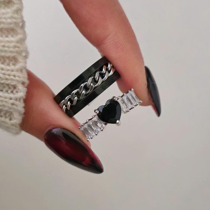 انگشتر تک یا ست بلک🖤 (از بین گزینه ها مدل مدنظرتون رو انتخاب کنید)