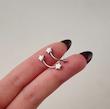 پیرسینگ ابرو اسپایک و ستاره یا دو سر ستاره استیل