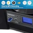 گرامافون بلوتوثی برند !DIGITNOW با بلندگوی استریو، تبدیل وینیل LP به MP3 با CD، کاست، رادیو، ورودی AUX و رمزگذاری USB/SD، کنترل از راه دور، پخش کننده موسیقی صوتی با آمپلی فایر داخلی
