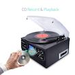 گرامافون بلوتوثی برند !DIGITNOW با بلندگوی استریو، تبدیل وینیل LP به MP3 با CD، کاست، رادیو، ورودی AUX و رمزگذاری USB/SD، کنترل از راه دور، پخش کننده موسیقی صوتی با آمپلی فایر داخلی
