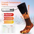 جوراب گرمایشی برند SOCKS باتری قابل شارژ ۵۰۰۰ میلی‌آمپر،کنترل از راه دور از طریق اپلیکیشن