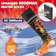 جوراب‌ گرمایشی هوشمند برای آقایان و خانم‌ها باتری ۵۰۰۰ میلی‌آمپر ساعت، ۴ سطح گرما، سایز ۳۸-۴۴