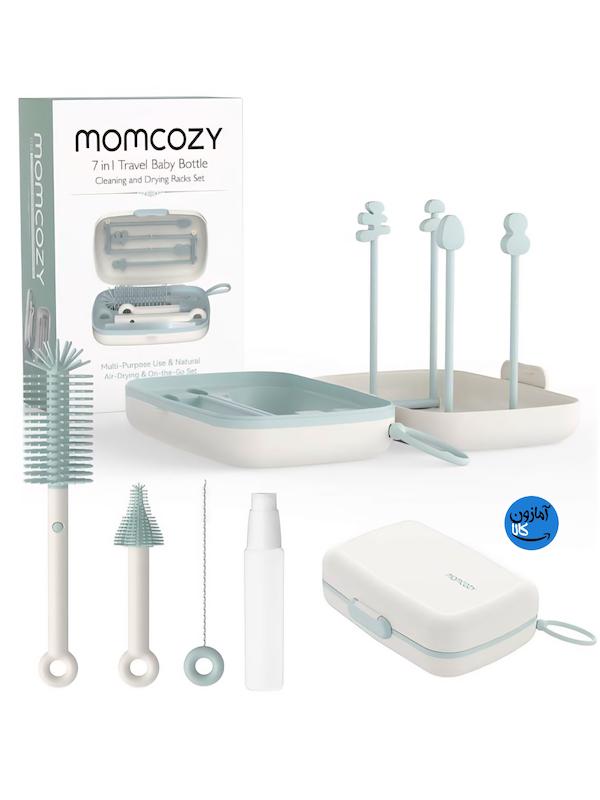 ست برس شیشه شیر کودک Momcozy کیت کامل تمیز کردن شیشه شیر با سیلیکون 7 کاره